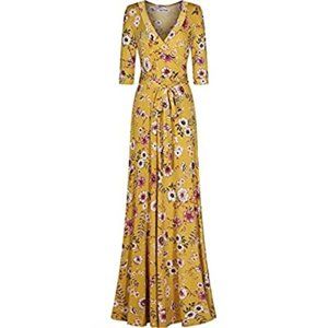 Women’s yellow floral maxi dress